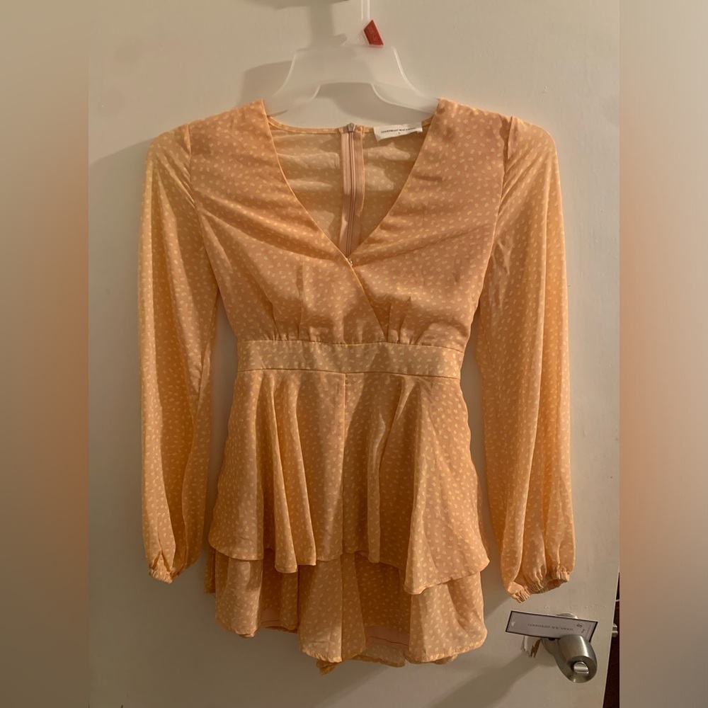Peach “Goodnight Macaroon” Romper - NEW